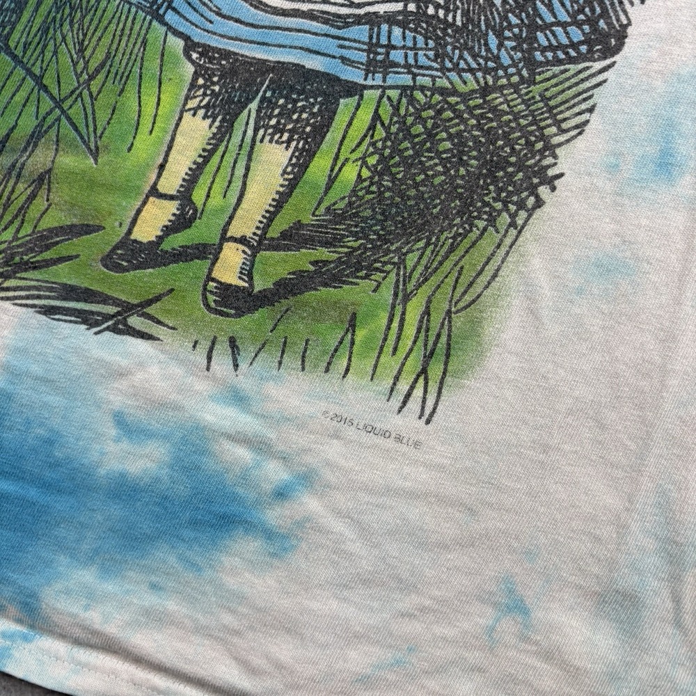 ⁠2015 Liquid Blue Alice In Wonderland 2XL Tie Dye Caterpillar Mushroom Tee⁠ - Picture 3 of 6